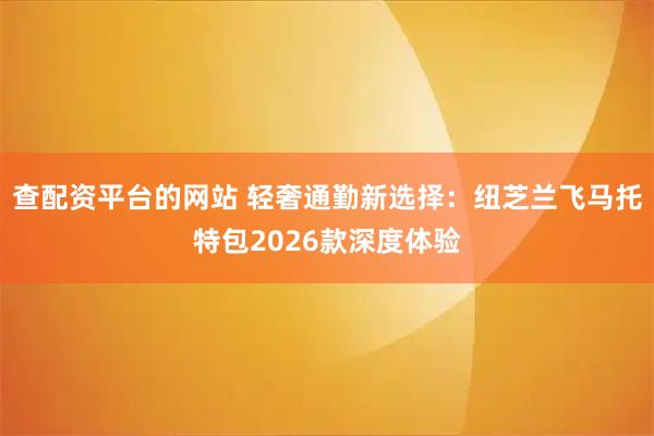 查配资平台的网站 轻奢通勤新选择：纽芝兰飞马托特包2026款深度体验